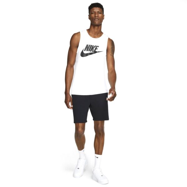 Nike Tank icon Futura Erkek Beyaz Antrenman Atleti - Görsel 5