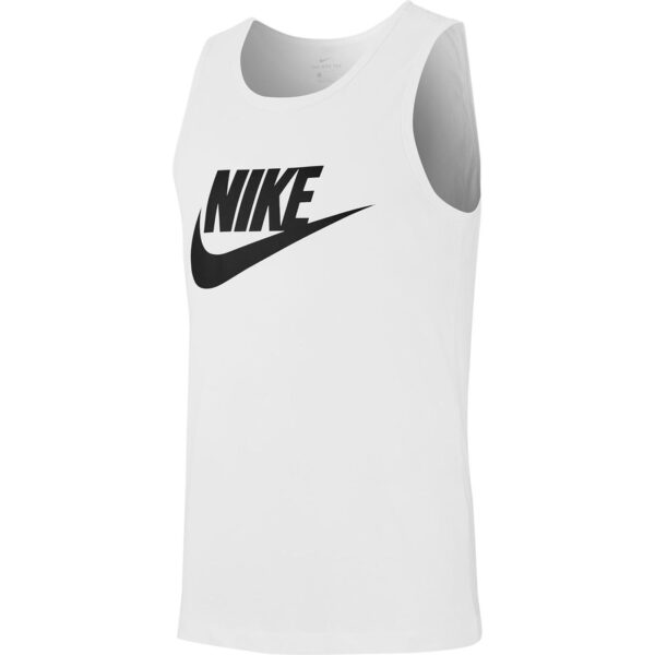 Nike Tank icon Futura Erkek Beyaz Antrenman Atleti - Görsel 3