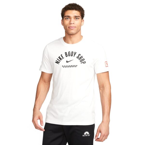 Nike Dri-Fit Body Shop 1 Erkek Beyaz Antrenman T-Shirt