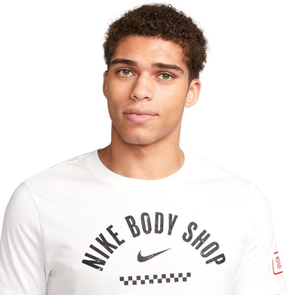 Nike Dri-Fit Body Shop 1 Erkek Beyaz Antrenman T-Shirt - Görsel 3